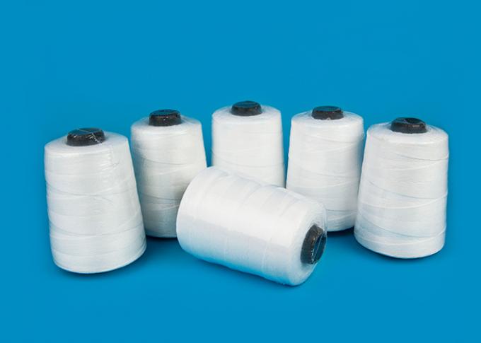 Vente en gros 100% crue de fil de fermeture de sac de fils de polyesters de blanc du PRINCIPAL 1 12/5